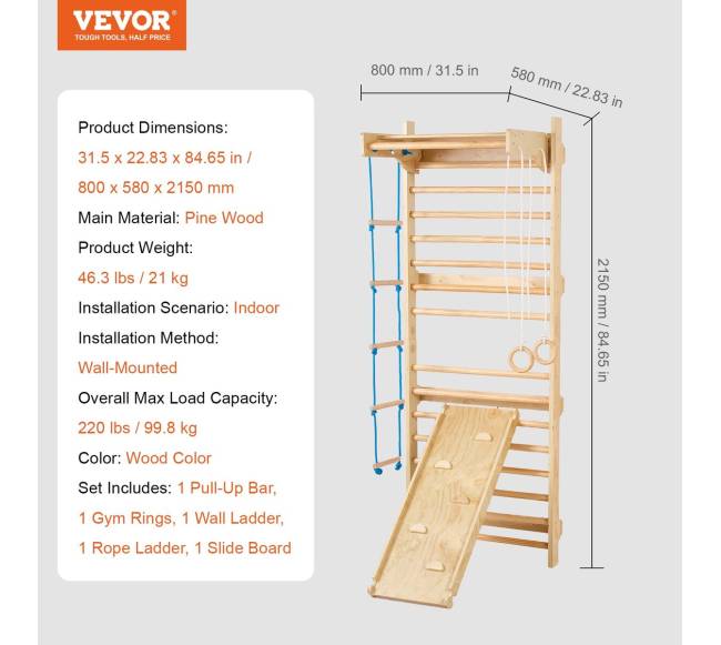 Švediškos kopėčios ir laipiojimo rinkinys6