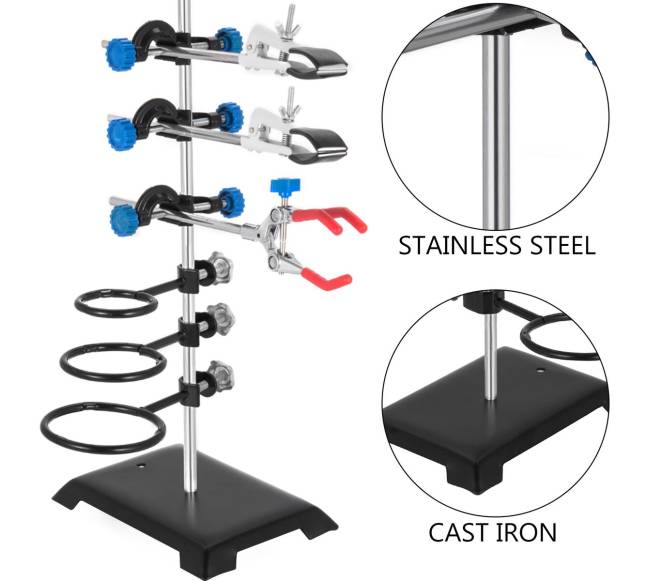 60 cm laboratorinis stovas su spaustukais1