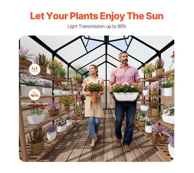 Polikarbonatinis šiltnamis 8 x 10 pėdų3