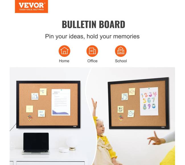 Kamštinė lenta 60x90 cm su segtukų rėmu1