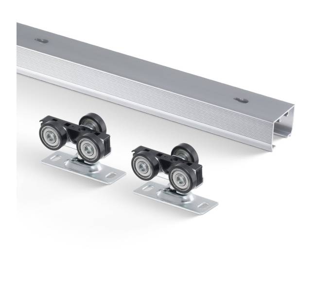 6 pėdų slankiojančių durų bėgių sistema 3 ratukai0