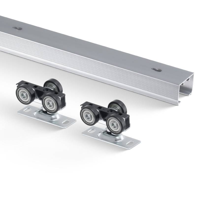 6 pėdų slankiojančių durų bėgių sistema 3 ratukai0