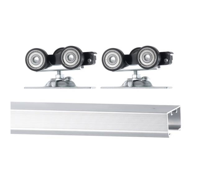 6 pėdų slankiojančių durų bėgių sistema 3 ratukai9