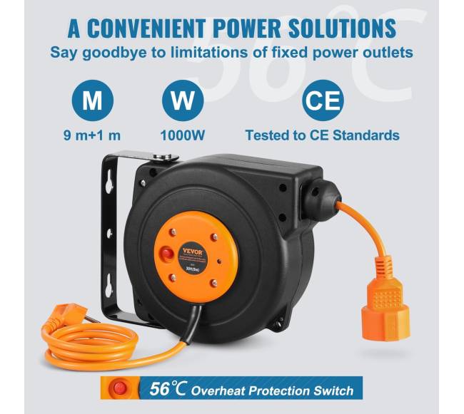 Automatinė prailginimo ritė 9 m 1000W 1 m laidu2