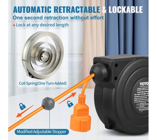 Automatinė prailginimo ritė 9 m 1000W 1 m laidu3