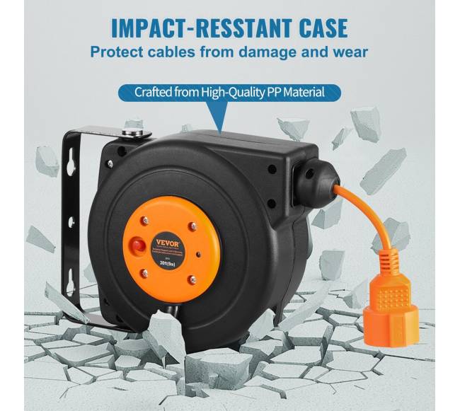 Automatinė prailginimo ritė 9 m 1000W 1 m laidu4