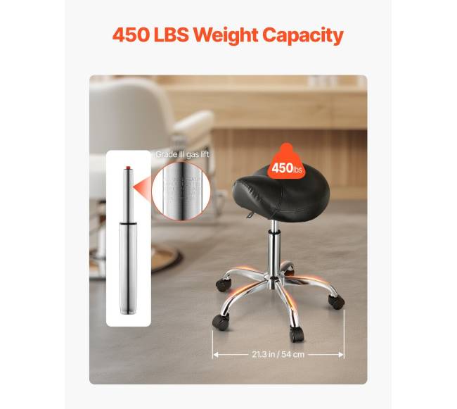 Sukamosi kėdė su ratukais, juoda2