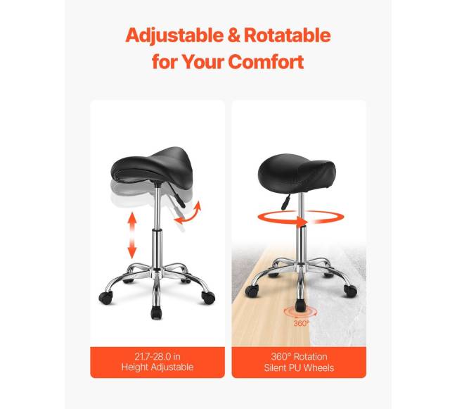 Sukamosi kėdė su ratukais, juoda3