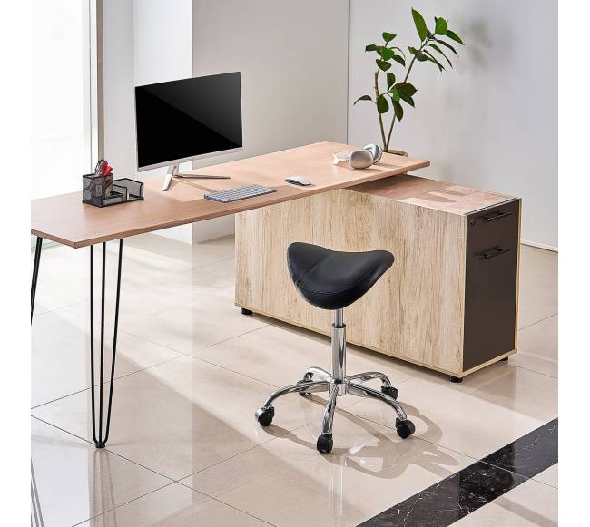 Sukamosi kėdė su ratukais, juoda7