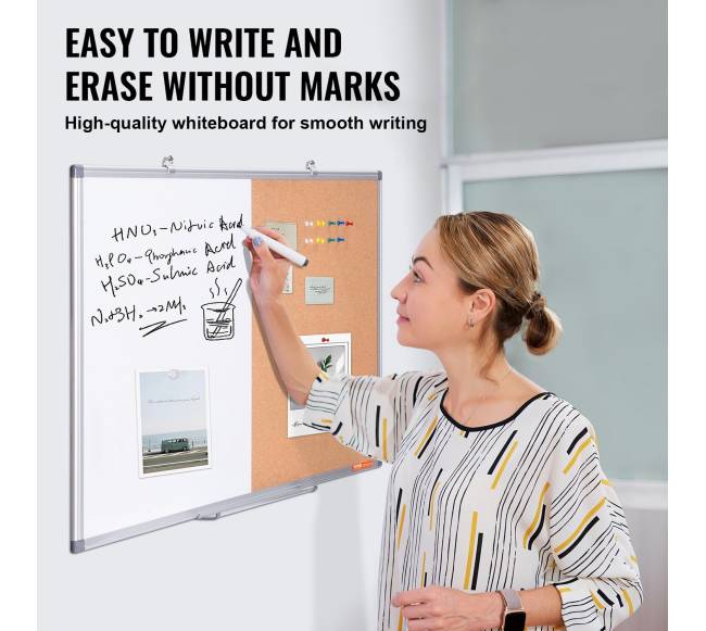 Baltos ir kamštinės lentos derinys su aliuminio rėmu2