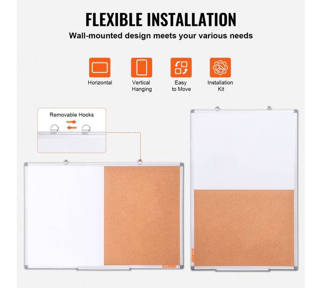 Baltos ir kamštinės lentos derinys su aliuminio rėmu4