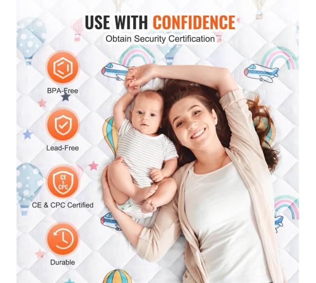 Minkštas vaikų kilimėlis žaidimams 150x200 cm2