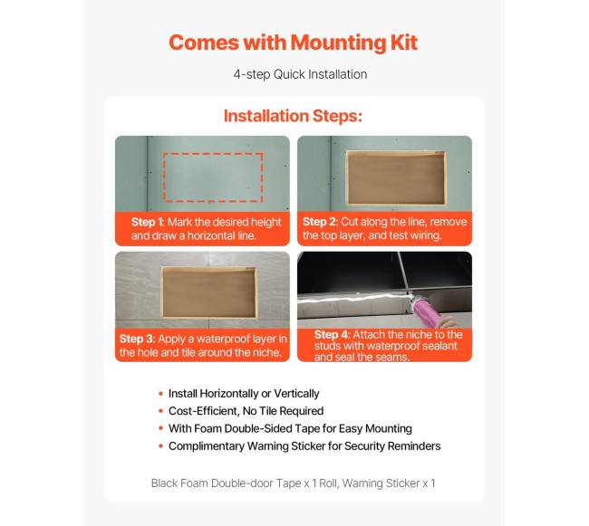 Dušo niša 33.0x63.5x10.2cm sieninė lentyna4