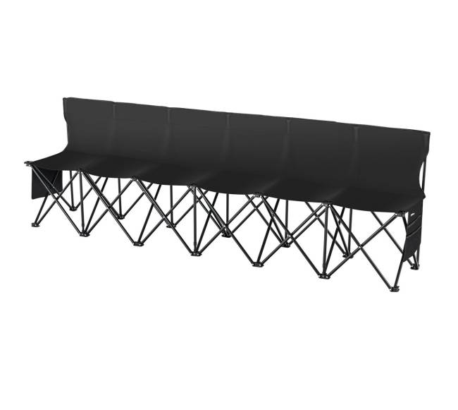 Nešiojama 6 vietų sulankstoma sportinė kėdė0