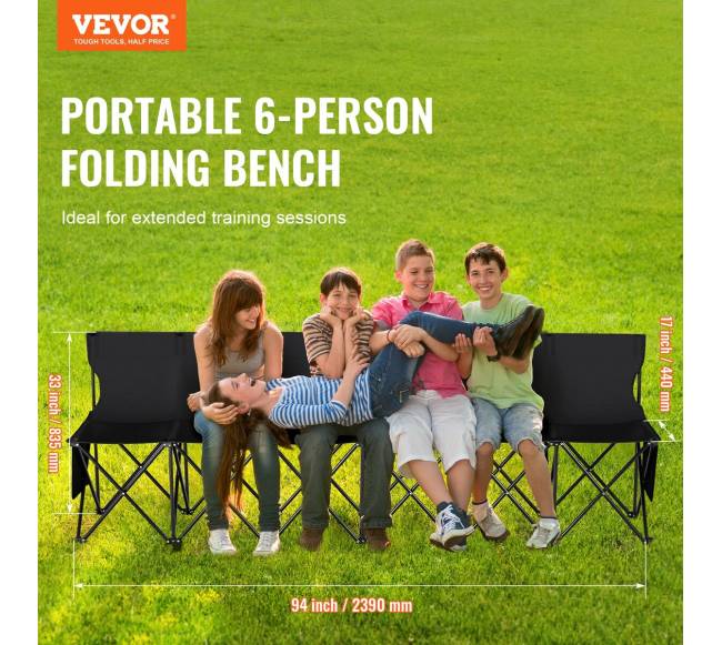 Nešiojama 6 vietų sulankstoma sportinė kėdė1