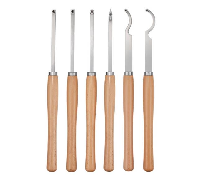 6 dalių medinių tekinimo dyglių rinkinys0