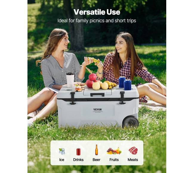 Nešiojamas šaldytuvas su ratukais, 74 l5