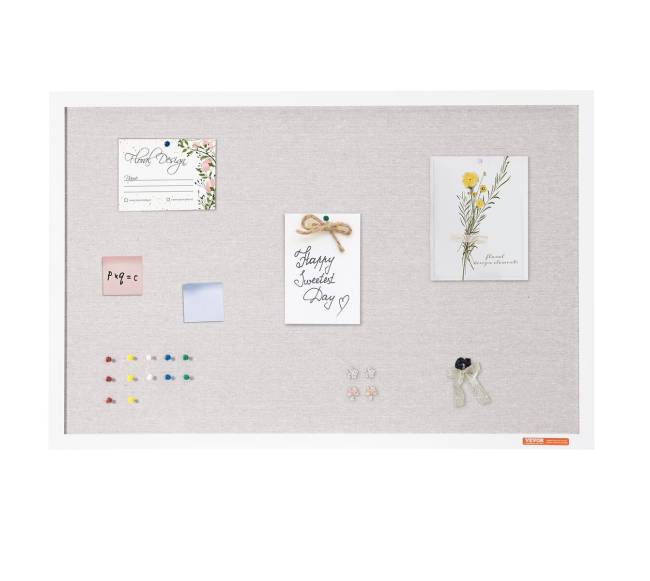 90x60 cm sieninis skelbimų lenta su lininio paviršiumi8