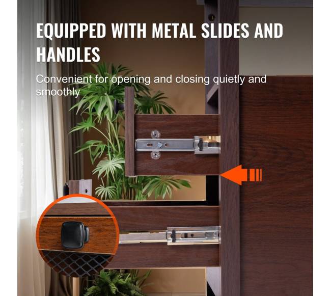 Siauras naktinis staliukas su USB jungtimis4