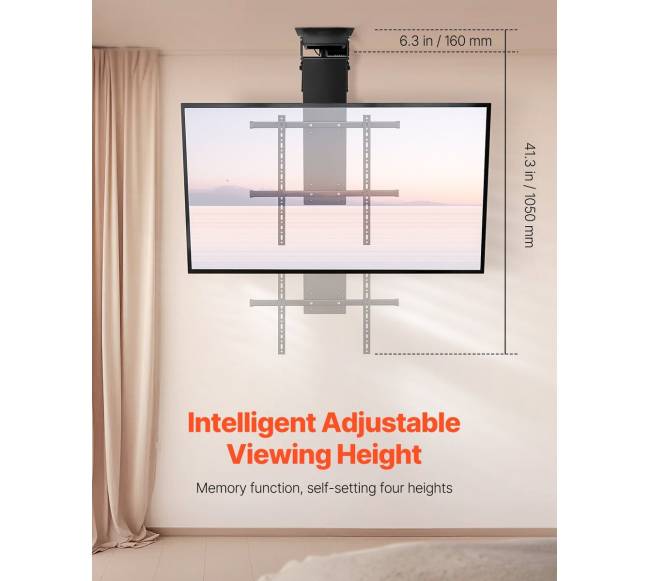 Variklinis lubinis TV laikiklis 32-70 colių ekranui1