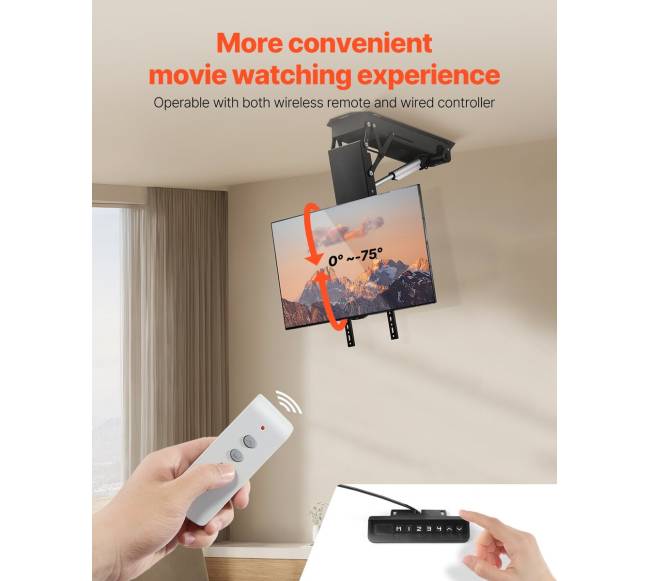 Variklinis lubinis TV laikiklis 32-70 colių ekranui4