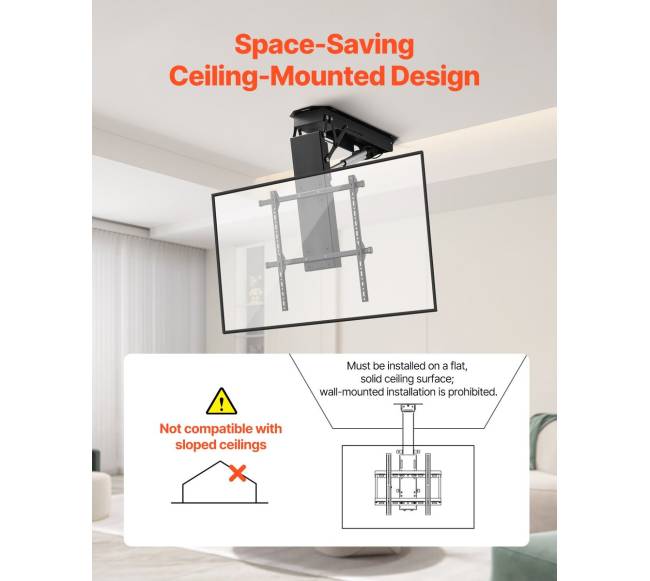 Variklinis lubinis TV laikiklis 32-70 colių ekranui5