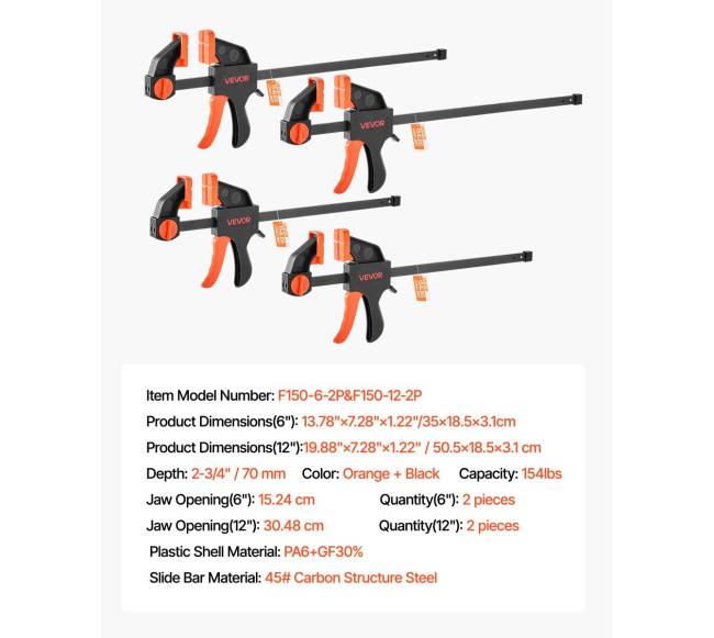 Medienos spaustuvai: dvi poros, 30.48cm ir 15.24cm6