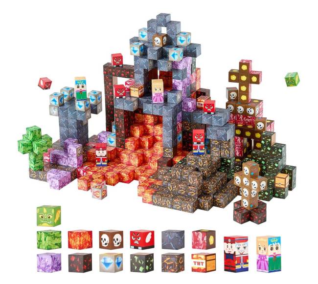 Magnetinių blokelių 100 dalių rinkinys0