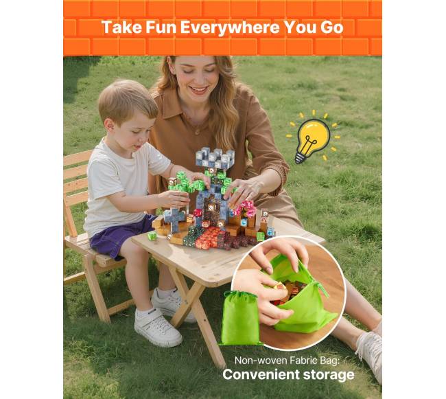 Magnetinių blokelių 100 dalių rinkinys5