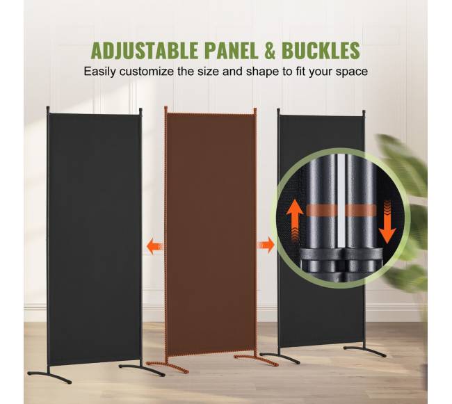 3 dalių juodas kambario pertvara3