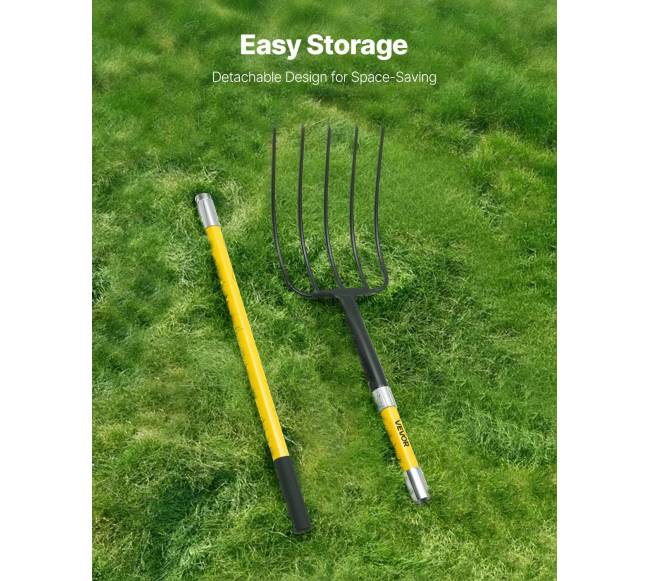 Penkių dantų sodinimo šakė stiklo pluošto rankena3