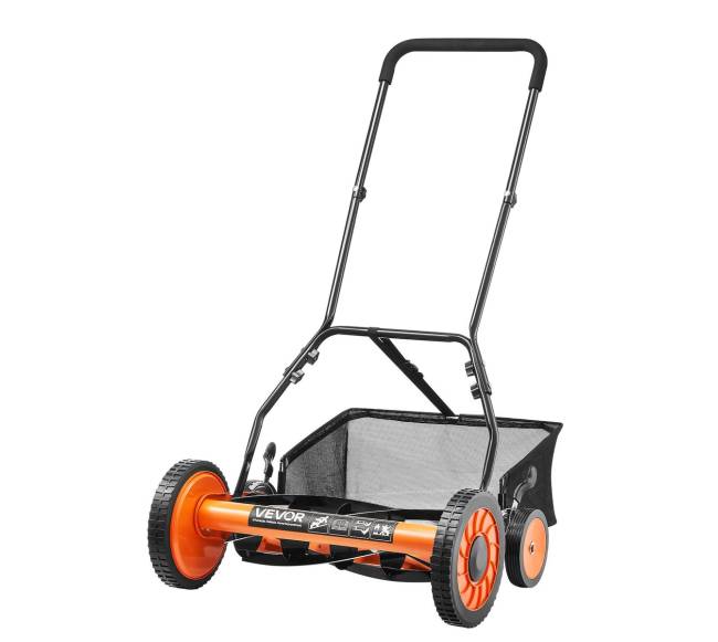 45 cm rankinė vejapjovė su žolės rinktuvu0