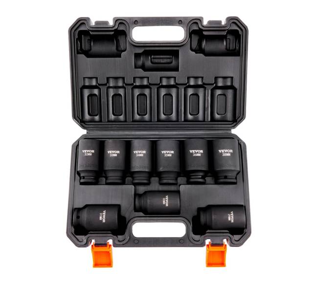 12 in. ilgų galvučių 9 dalių smūginis rinkinys0