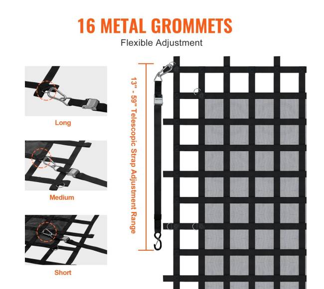 Reguliuojamas sunkvežimio tinklas su S-kabliais2