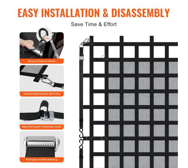 Reguliuojamas sunkvežimio tinklas su S-kabliais4