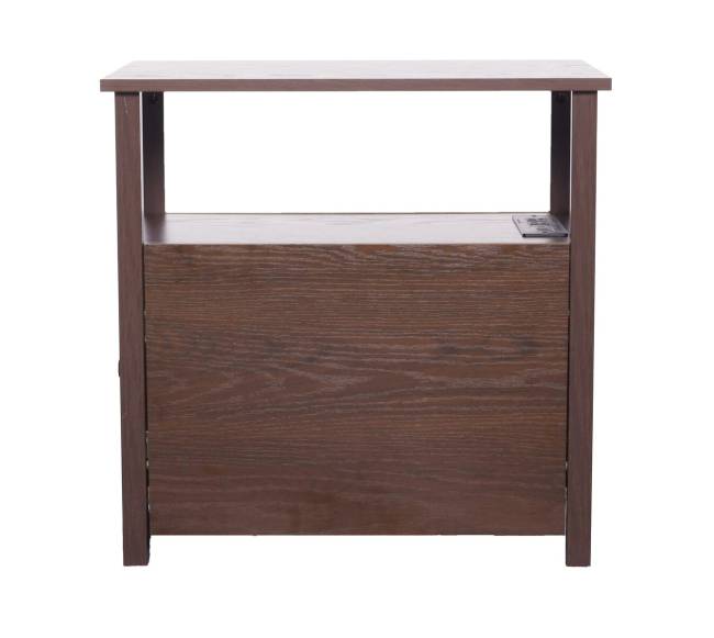 Siauras naktinis staliukas su USB jungtimis10