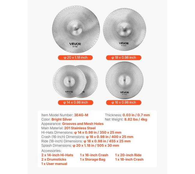 Cimbalų komplektas būgnams6