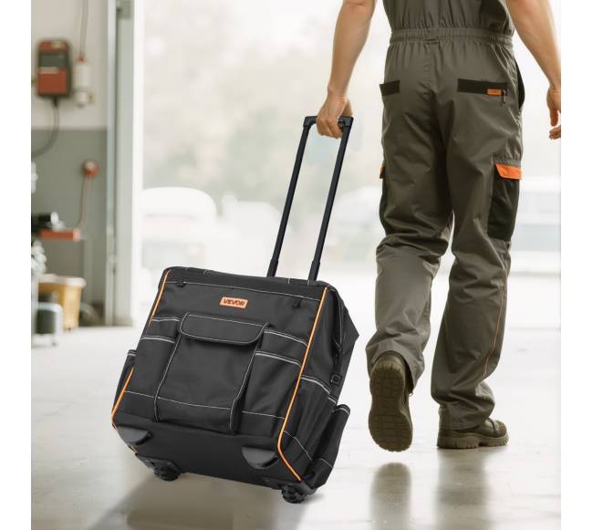 Riedanti įrankių krepšys 25 kišenės7