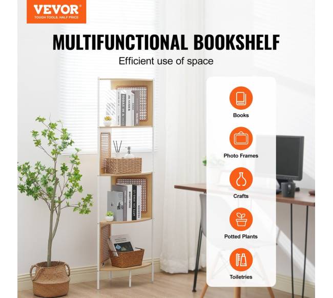 Kampinė lentyna su ramentu iš bambuko1