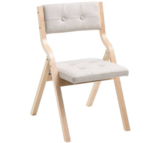 Medinės sulankstomos kėdės su paminkštinta sėdyne, 2 vnt.8