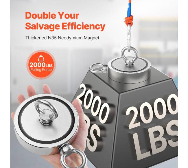 2000 svarų magnetų rinkinys žvejybai su virve1