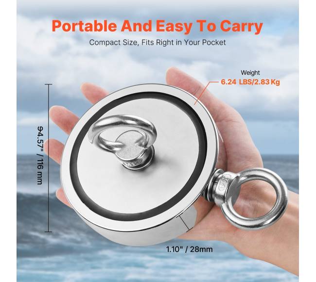 2000 svarų magnetų rinkinys žvejybai su virve4