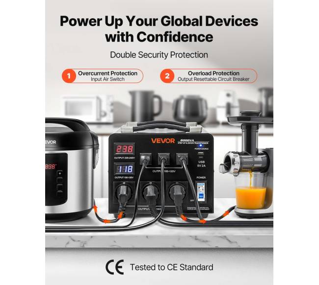 Automatinis transformatorius 6000VA 110V-220V2