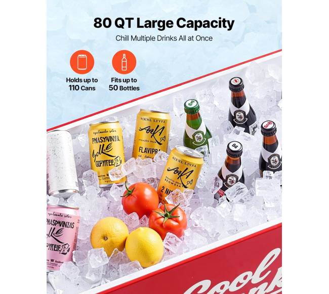 75,71 l kilnojamas gėrimų aušintuvas raudonas1