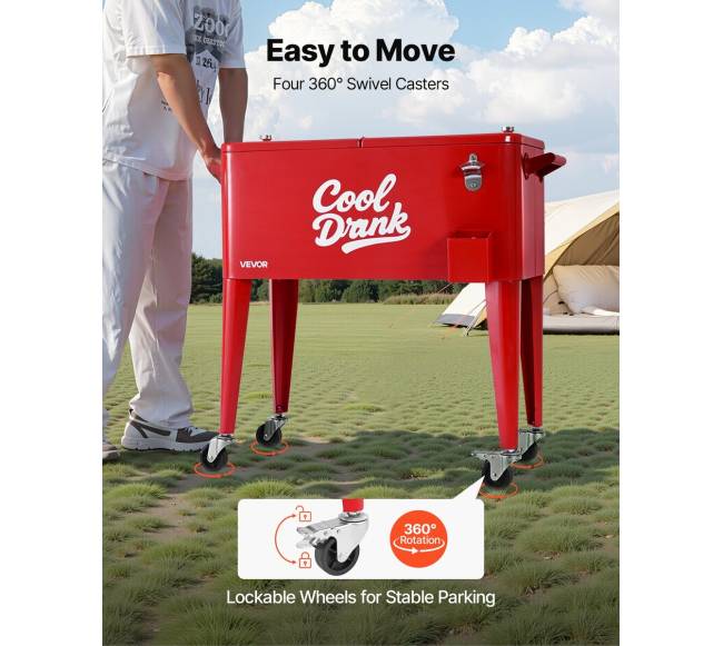 75,71 l kilnojamas gėrimų aušintuvas raudonas3