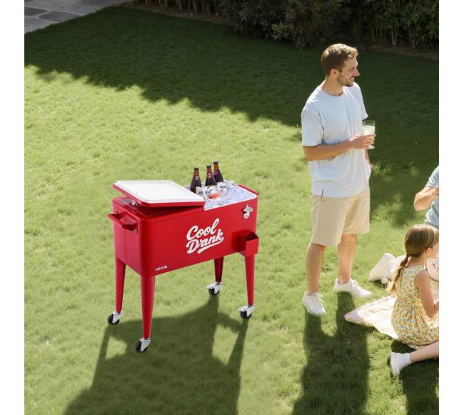 75,71 l kilnojamas gėrimų aušintuvas raudonas7