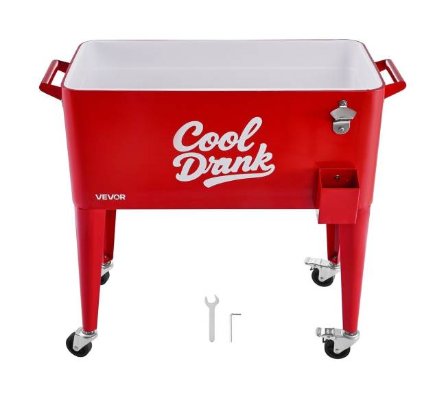 75,71 l kilnojamas gėrimų aušintuvas raudonas8