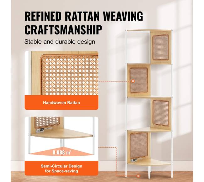 Kampinė lentyna su ramentu iš bambuko3