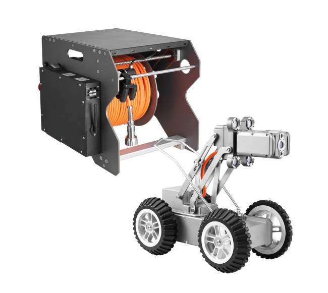 Kanalizacijos vamzdžių tikrinimo robotas su kamera0