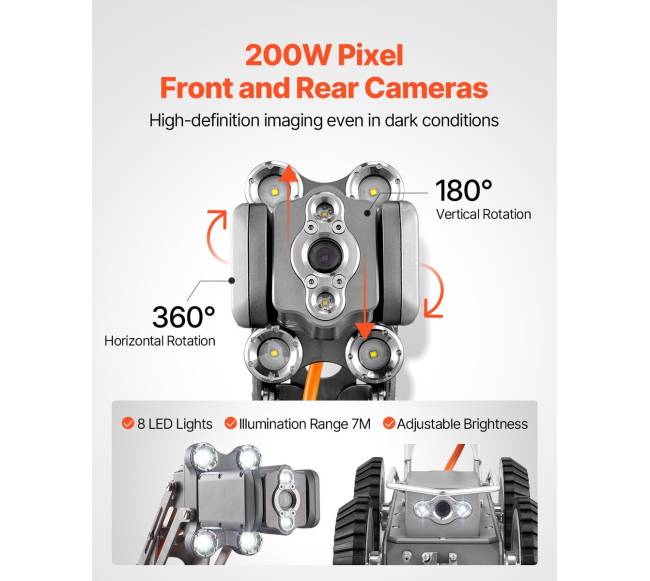 Kanalizacijos vamzdžių tikrinimo robotas su kamera2